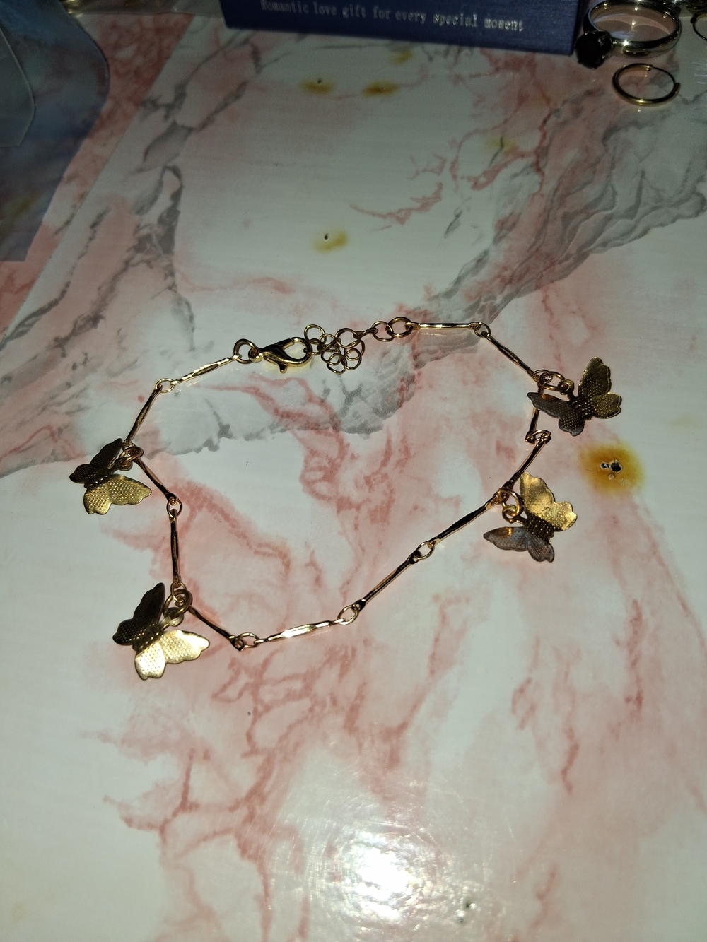Gold Butterfly Charm Bracelet - Women Jewelry